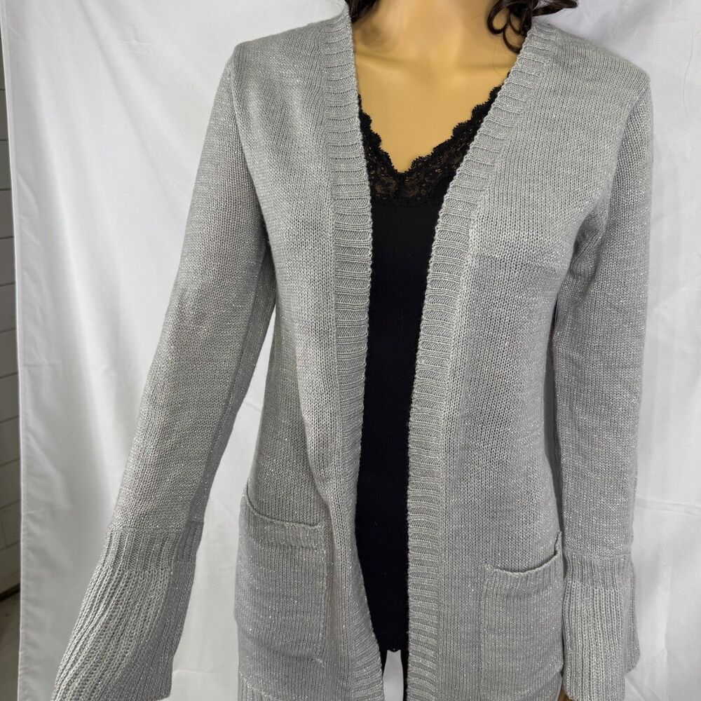 P.S. Aeropostale Lightweight Cardigan Girl's Size L (14) Light Gray NWT - Picture 4 of 9